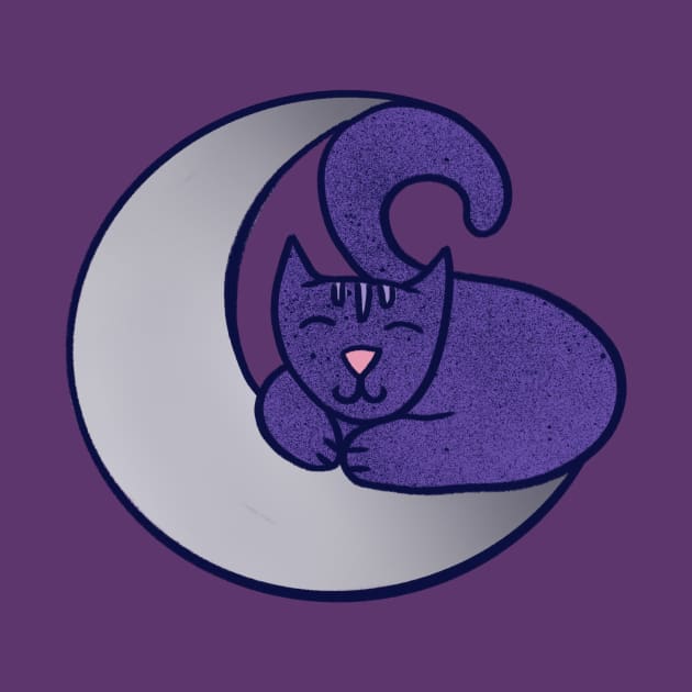 Cat Moon by bubbsnugg