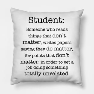 Student definition Pillow