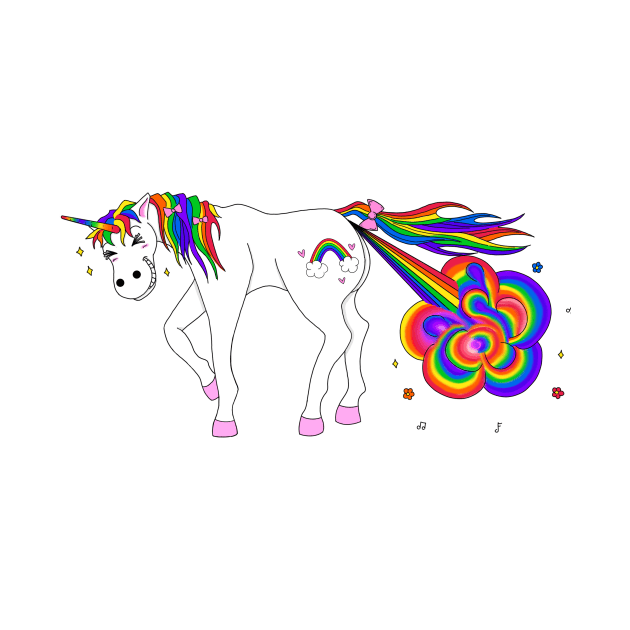 Rainbow Farting Unicorn Rainbow T Shirt Teepublic 7153