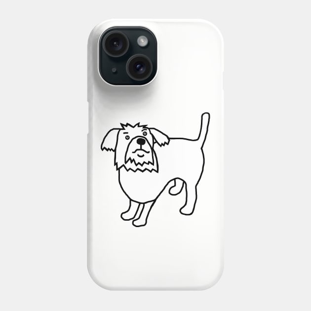 Cute White Dog Phone Case by ellenhenryart