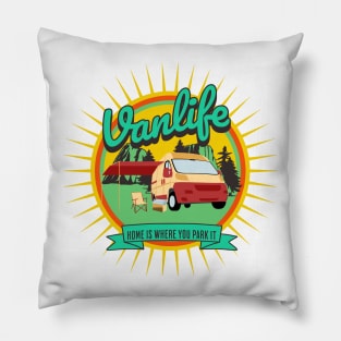 Vanlife - Home Is Where You Park It Pillow