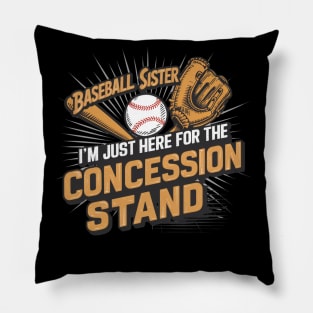 Baseball Sister Funny Baseball Player Pillow