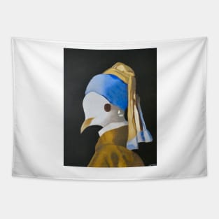 Dottie, a Dove With a Pearl Earring Tapestry