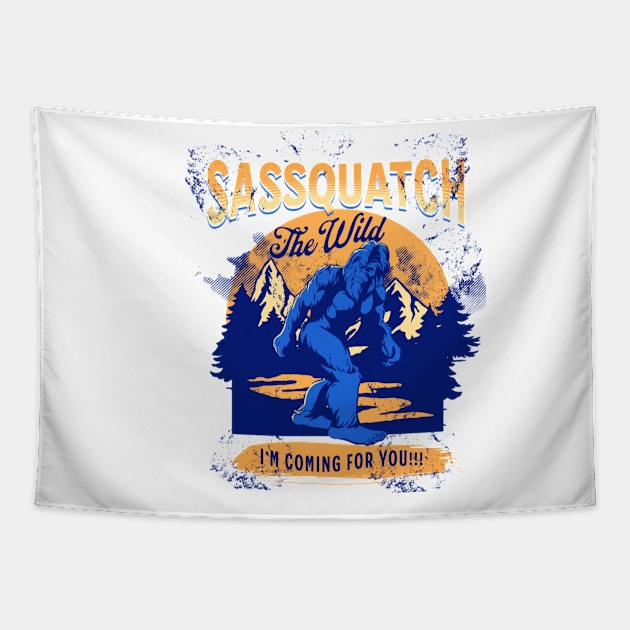 Cute Friendly sasquatch Tapestry by Vortex.Merch