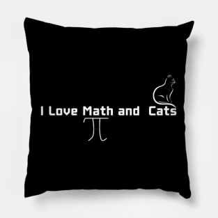 I love math and cats Pillow