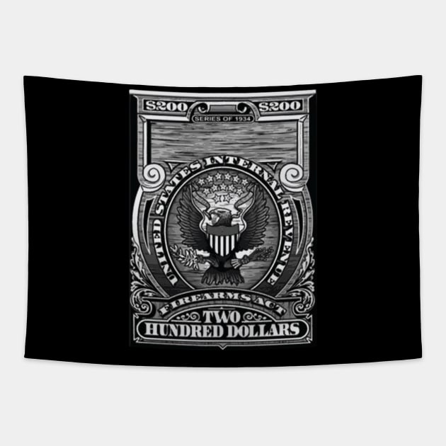 NFA Tax Stamp Tapestry by Sanctuary Armaments