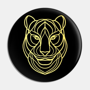 Tiger line art Pin