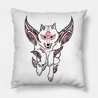 Okami Wolf Jump Pillow