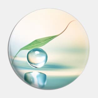 Leaf Water Drop Nature Serene Tranquil Pin