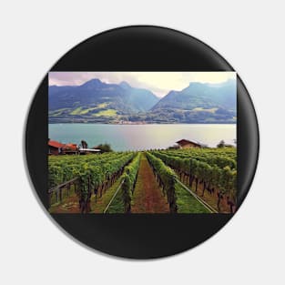 Vineyard in Switzerland Pin