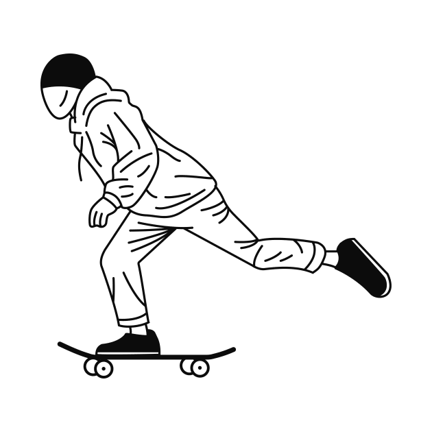 Skateboarding outline SK8 by JosanDSGN