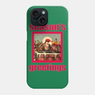 Season's Greetings Santa's Chimney Phone Case