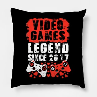 Gaming 2017 Birthday Video Games Birthday Gamer Pillow