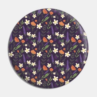 Northern California Floral Repeat Pattern Pin