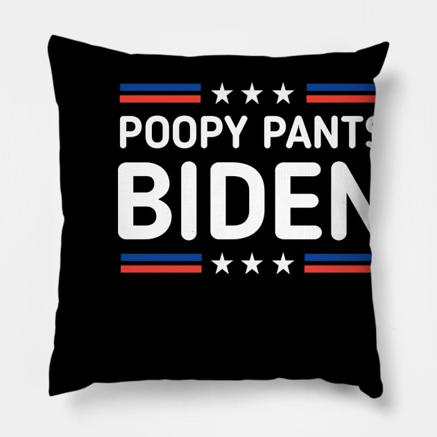Funny Poopy Pants Biden Pillow by Master_of_shirts