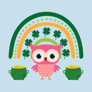 Funny st Patricks day Owl T-Shirt