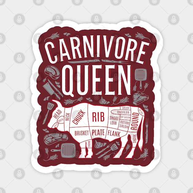 Carnivore Queen Magnet by TheCraftyDrunkCo