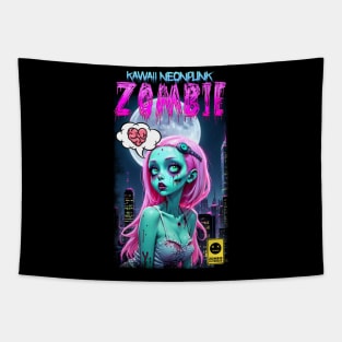 Kawaii Neonpunk Zombie 03 Tapestry