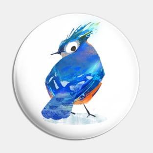 Bluish Bird Pin