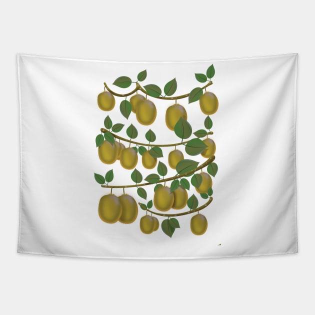 kiwi Fruit Tapestry by nickemporium1