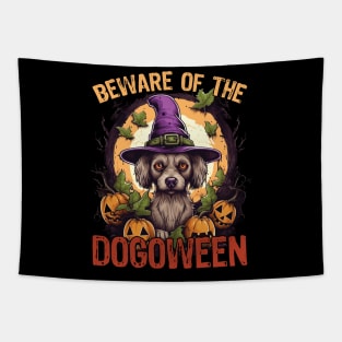 Fur-tastic Halloween Hound Dog Witch Costume Tapestry