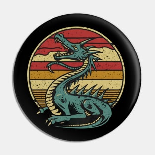 Retro vintage dragon Pin