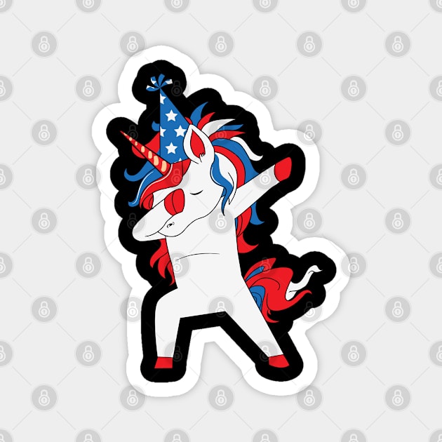 Dabbing Uncle Sam T Shirt 4th of July Magnet by ssflower