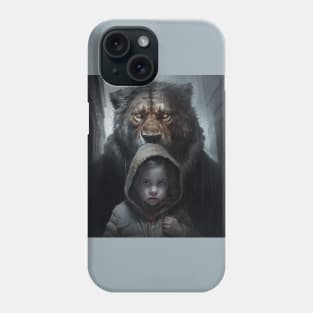 Girl and Lion-Fathers and Daughters love-Beauty and the Beast. Phone Case