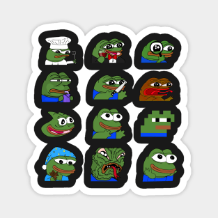 pepe peepo variety set (12 pepes edition) Magnet