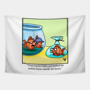 Funny Spectickles Christmas Visitor Cartoon Humor Tapestry