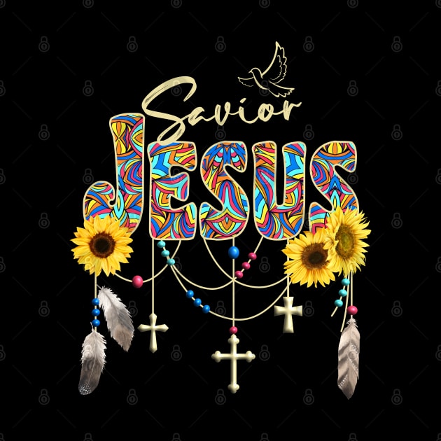 JESUS BOHO RETRO SUNFLOWER SOUTHWESTERN STYLE by FlutteringWings 