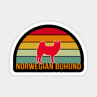 Norwegian Buhund Vintage Silhouette Magnet