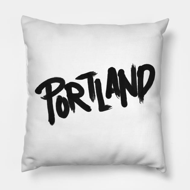 Hello, Portland Pillow by minnayoung