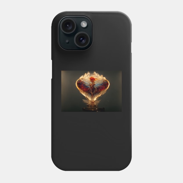 Flaming Heart Art  /  Flame Heart Unwind Designs Phone Case by Unwind-Art-Work