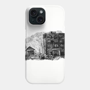 Yard on the outskirts of the industrial city. Phone Case