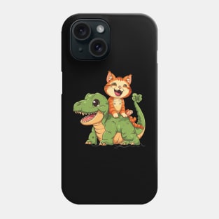 Cat Dinosaur Delight Phone Case