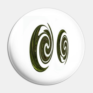 Green Wheels Perspective Logo Design Pin