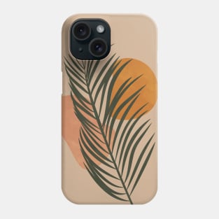 Palm Leaf, Boho, Earthy Tone Phone Case