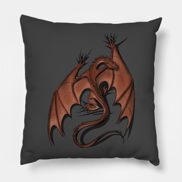 Smaug on your Shirt Pillow by sugarpoultry