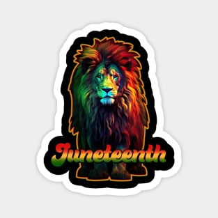 Holo Lion King Juneteenth Celebration Design Magnet