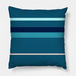 An unthinkable combo of Navy, Deep Sea Blue, Christmas Blue, Italian Sky Blue and Champagne Pink stripes. Pillow