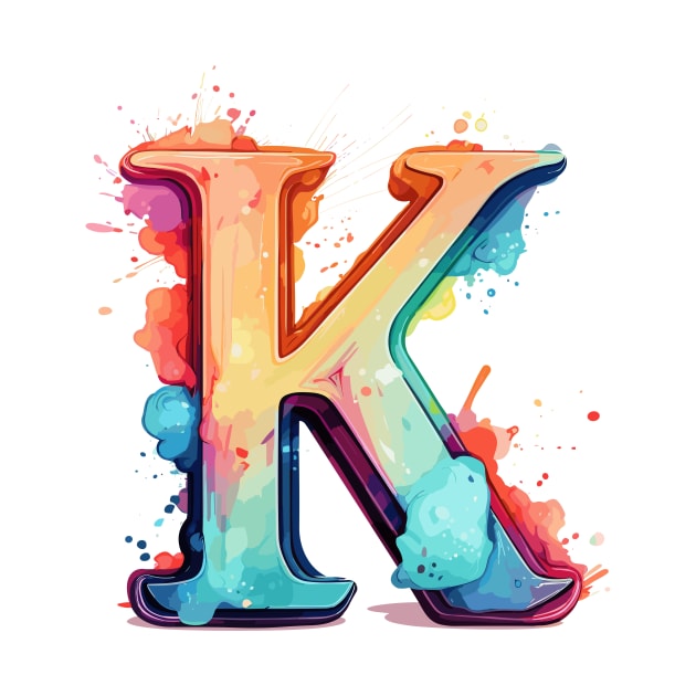 letter K cartoon art v7 by H2Ovib3s