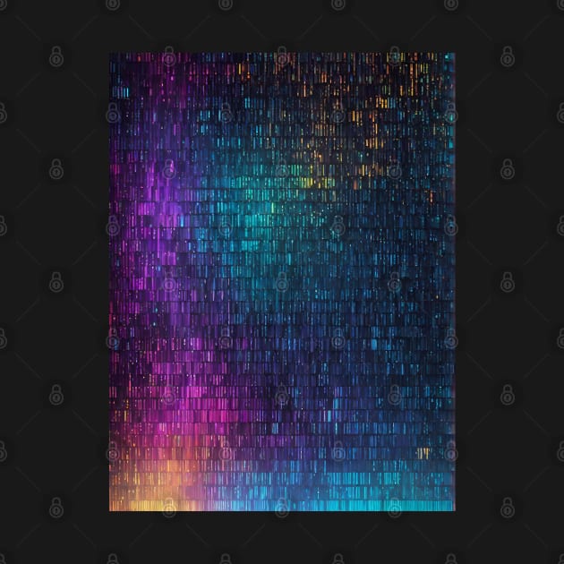 colorful binary code by Anik Arts