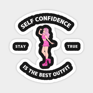 Self confidence is the best outfit lilac Magnet