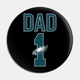 Philadelphia Eagles Number 1 Dad Pin