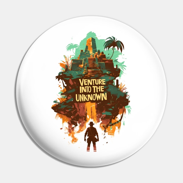 Venture Into the Unknown - Ancient Temple - Indy Pin by Fenay-Designs