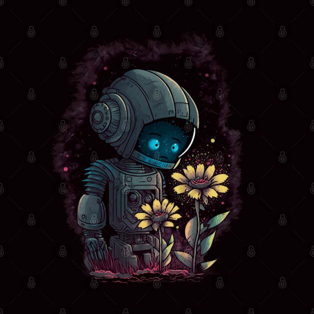 yellow flowers and robots by TrvlAstral