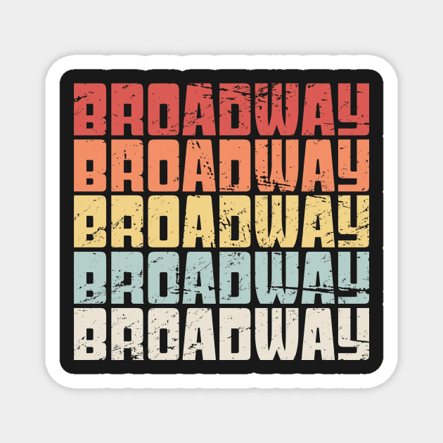 BROADWAY - Retro Musical Theater Magnet by MeatMan