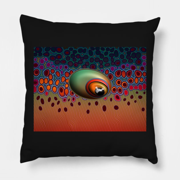 Brown Trout Eye Pillow by MikaelJenei