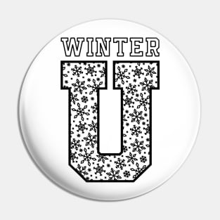 Winter University (Black) Pin